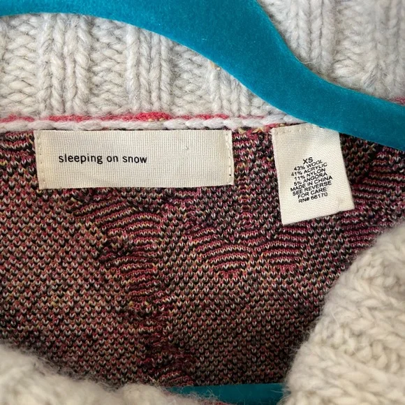 Anthropologie / Sleeping on Snow - Floral Knit Button-Up Sweater - Picture 4 of 7